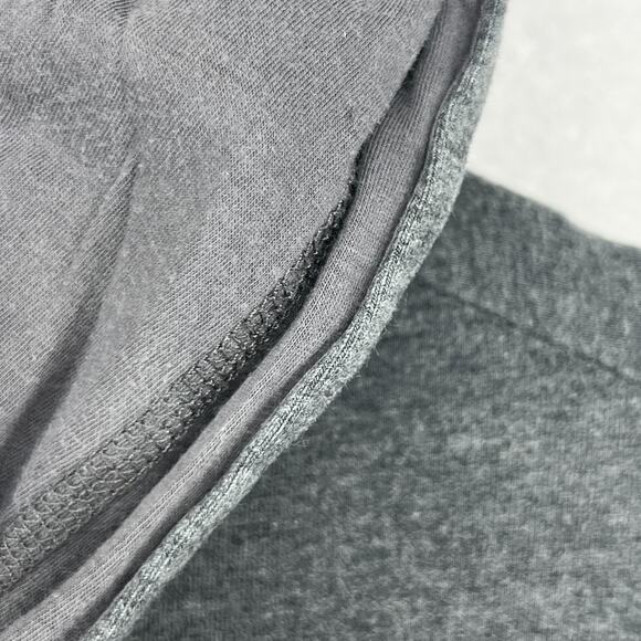 EILEEN FISHER Jacket M Stretch Organic Cotton Hoodie Full Zip Asymmetric Gray - Picture 10 of 15